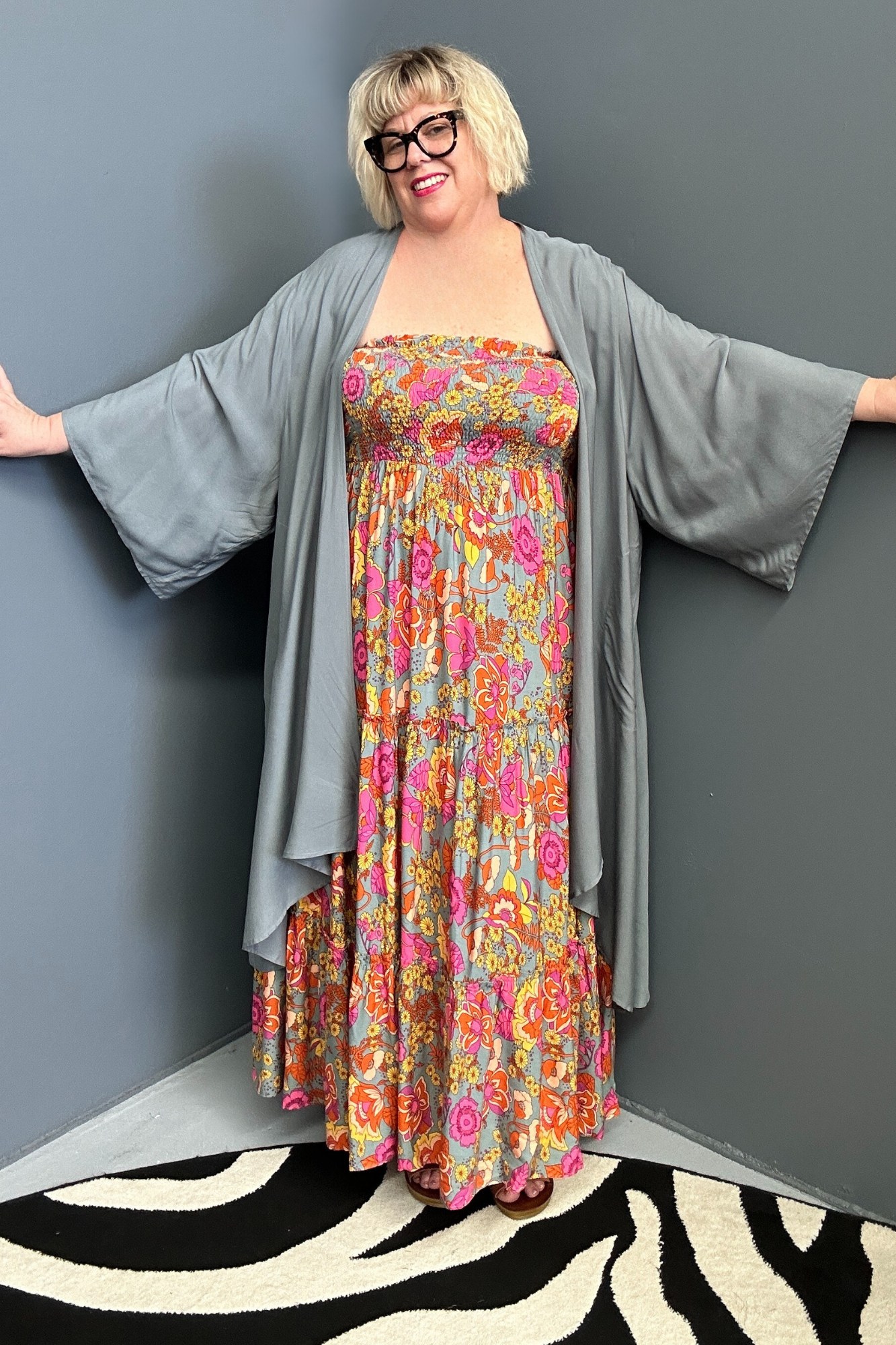 'STEVIE' Maxi Dress - Sage Garden