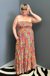 'STEVIE' Maxi Dress - Sage Garden