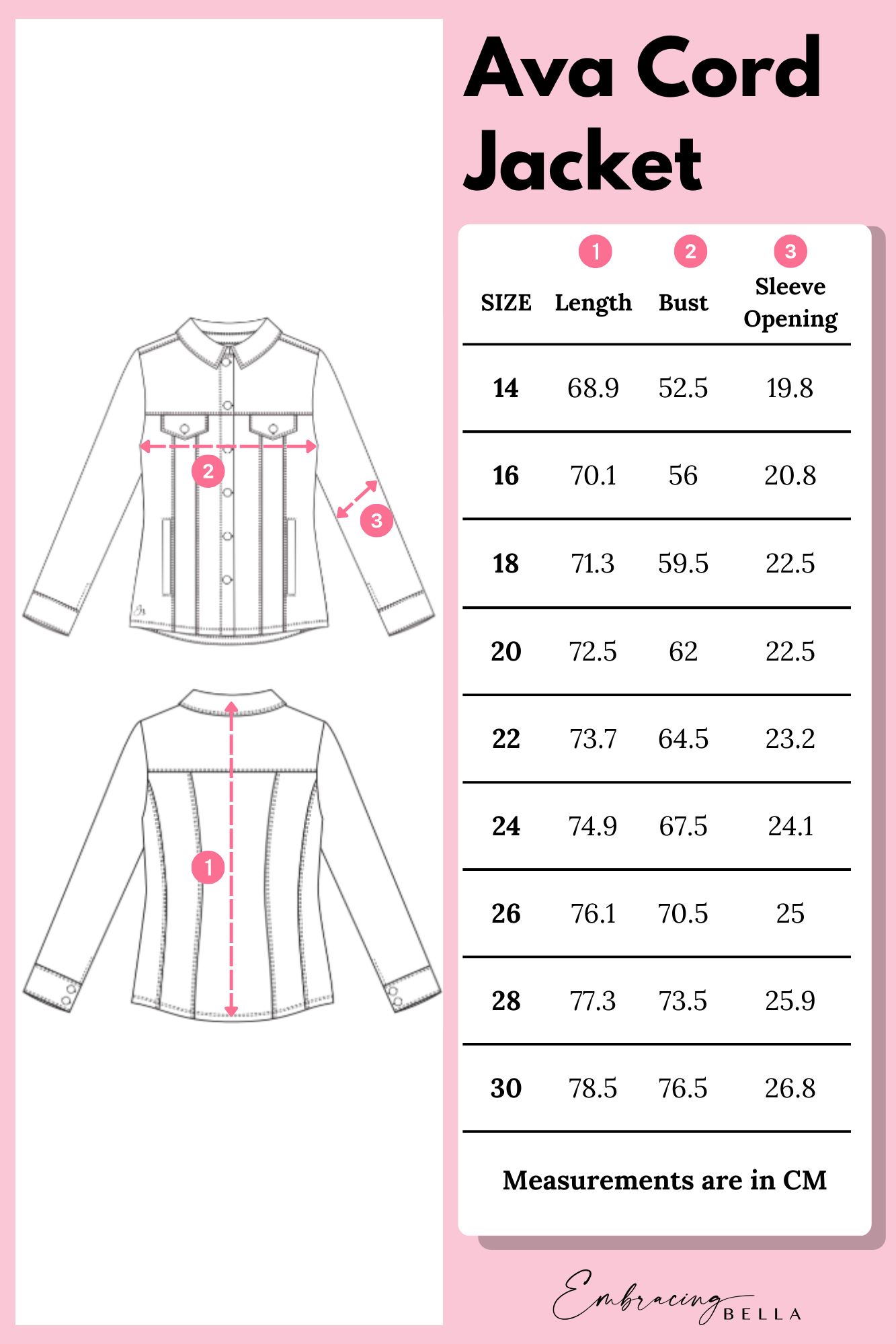 'AVA' Cord Jacket - Caramel