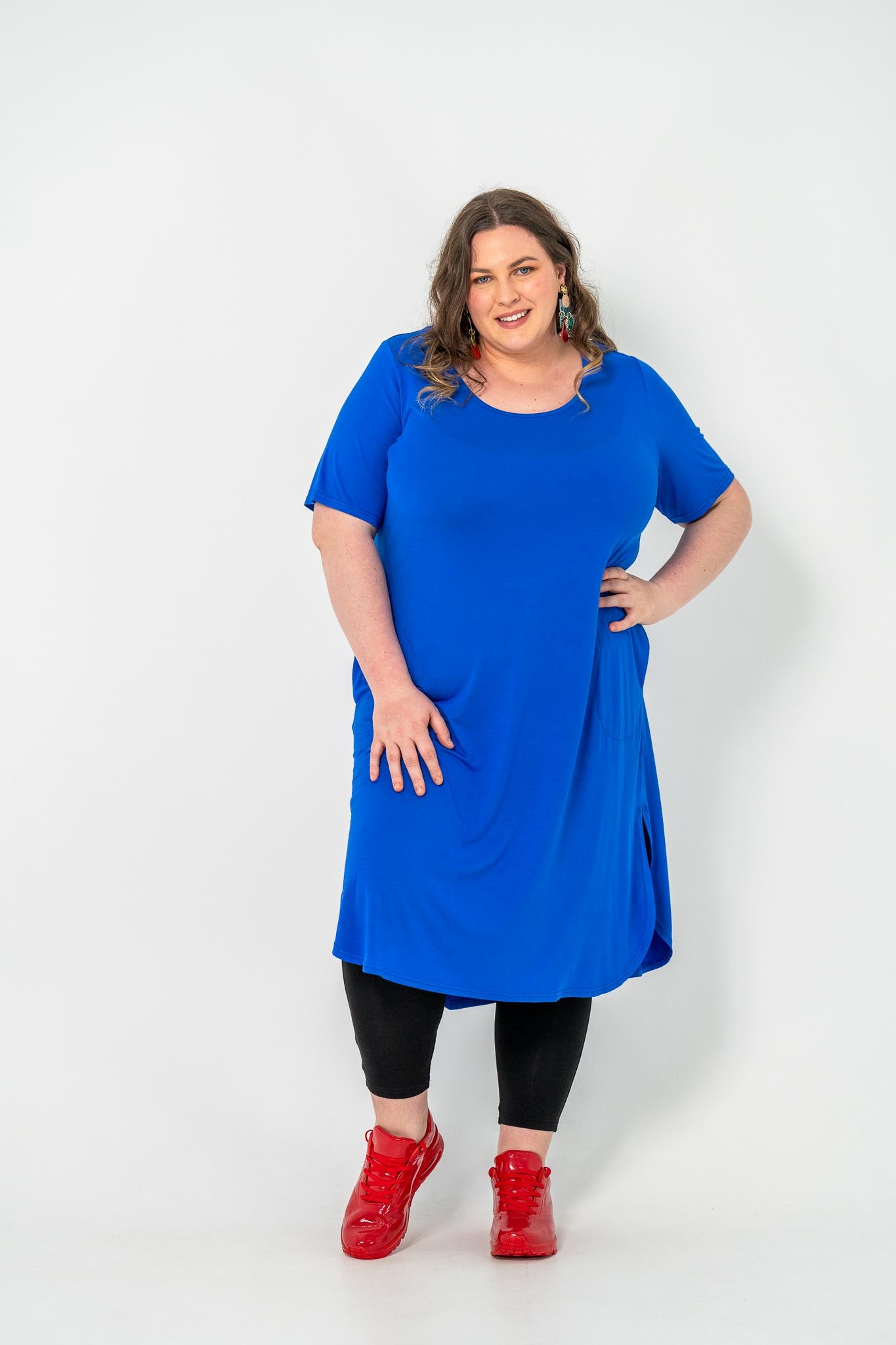 Cobalt blue t shirt cheap dress