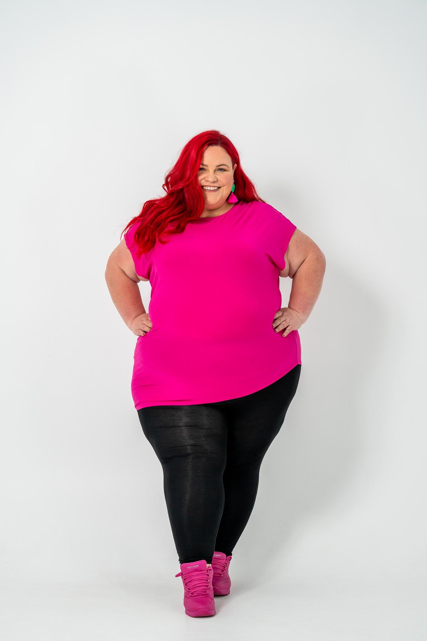 'Jazz' Asymmetric Top in plus size, featuring a flattering hem, ideal for casual or dressy occasions, pairs well with jeans, skirts, or leggings.