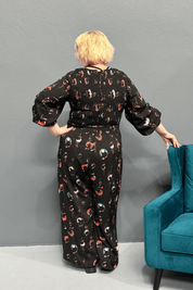 Plus-size FEARLESS jumpsuit with a dreamy moon print