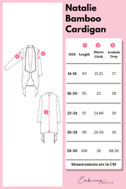 'NATALIE' Bamboo Cardigan - (mid weight) Black