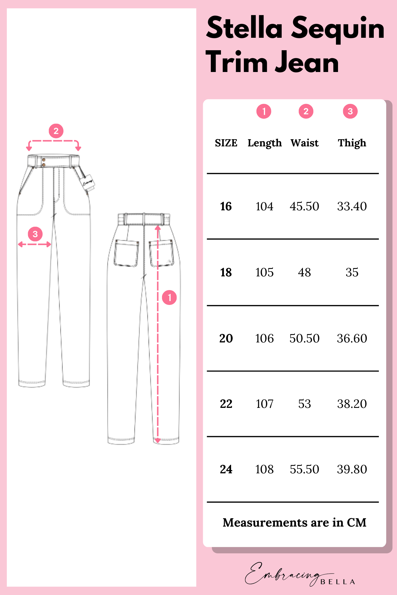 'STELLA' 7/8 Sequin Trim Jean - Dark