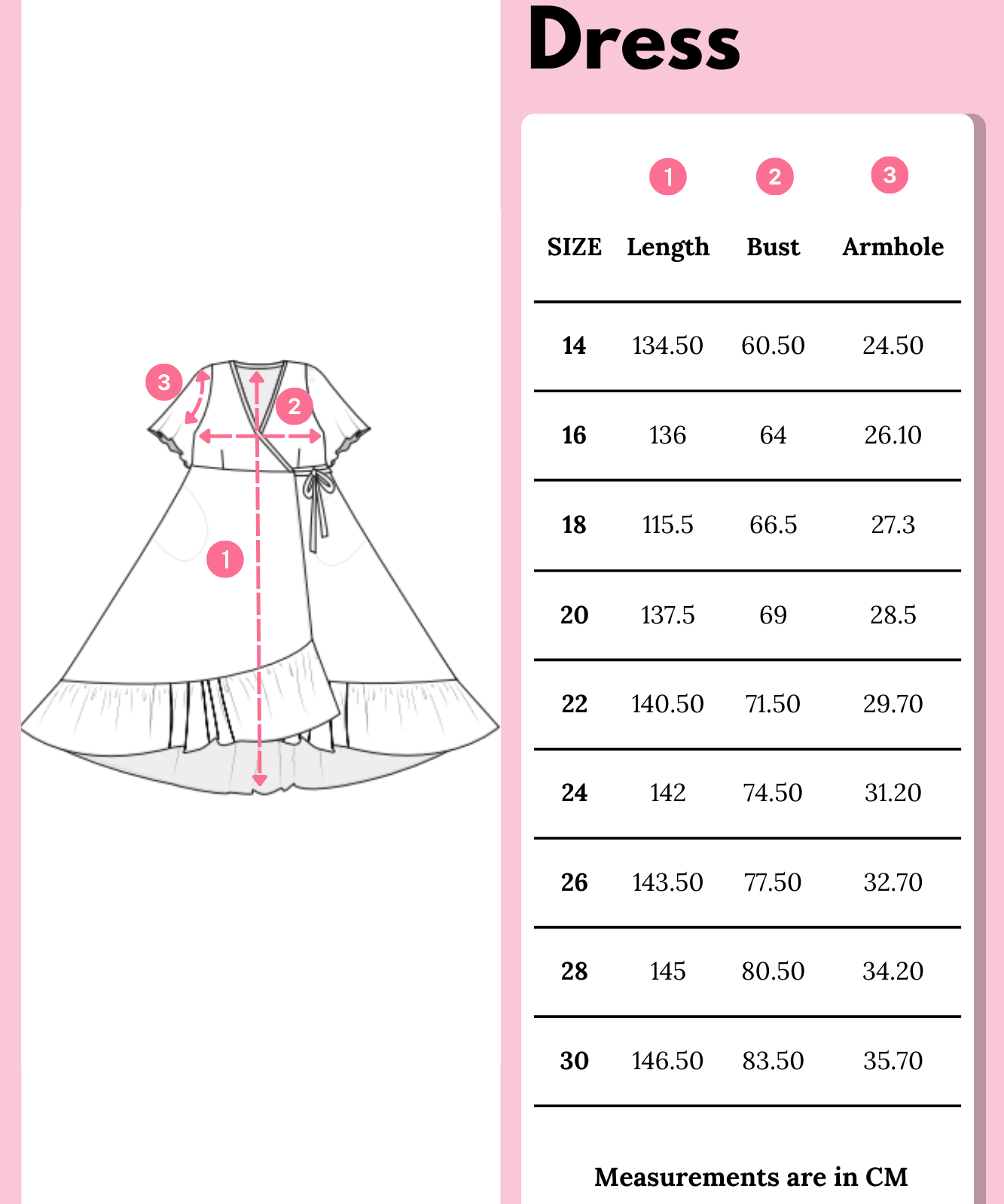 Tulip Size Chart