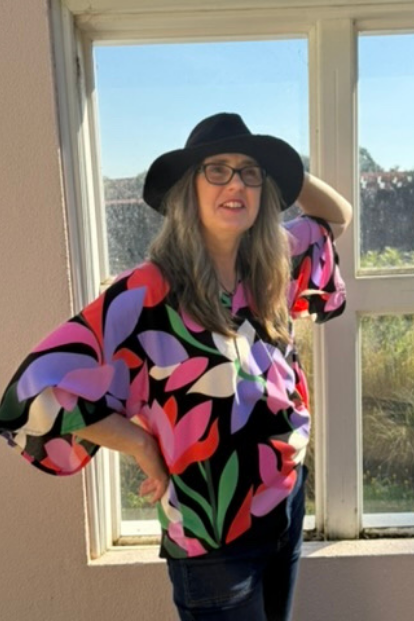 'EBONY' Top - Pink Lily