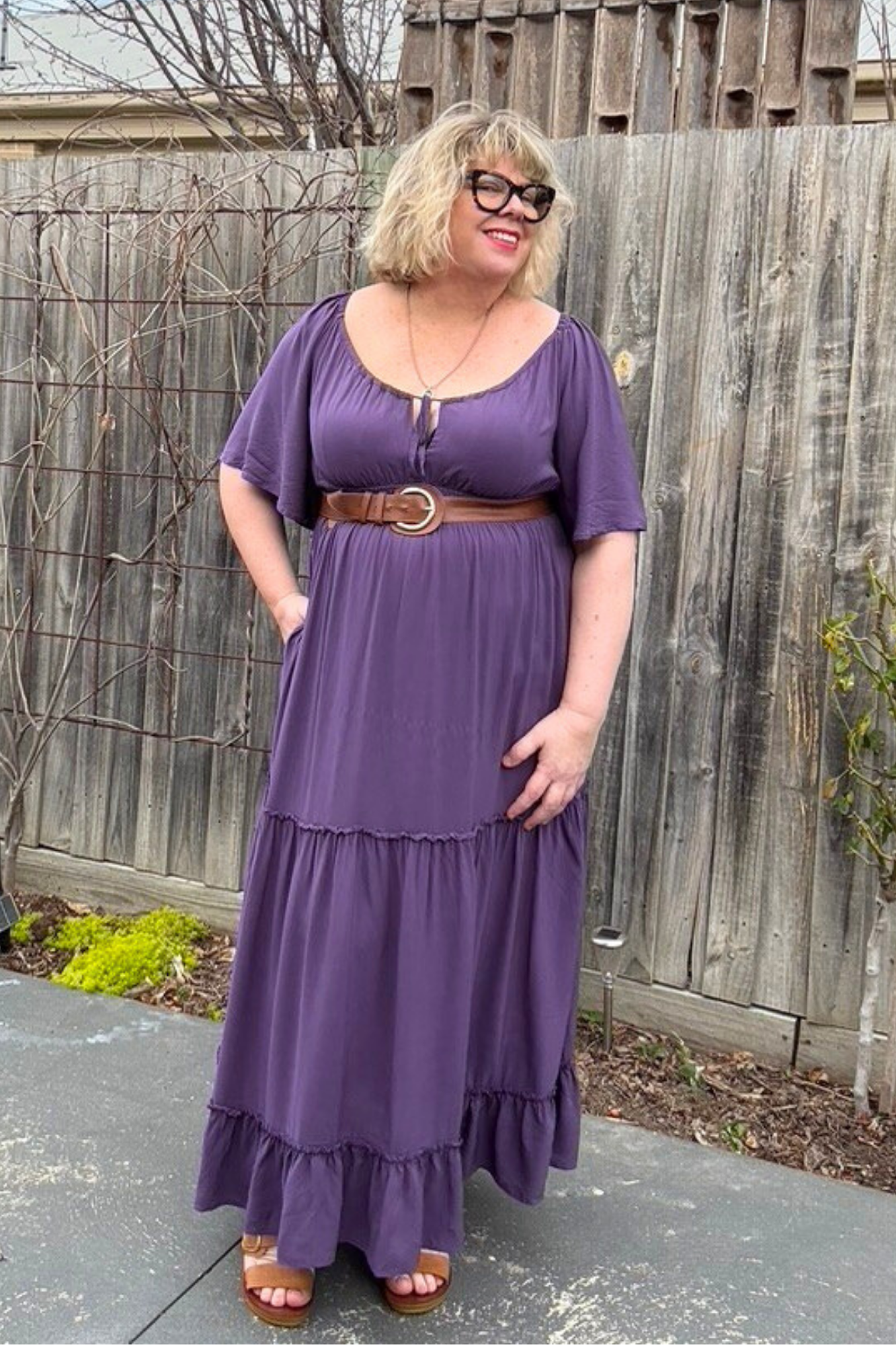 'MAISIE' Dress - Grape