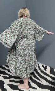 'ASAMI' Kimono Duster - Mint Swirl