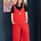 'LOLA' Stretch Overalls - Red