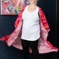 'SPIRITED' Kimono Duster - Pink Wave Print