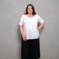 'CRYSTAL' Bamboo Short Sleeve Top - WHITE