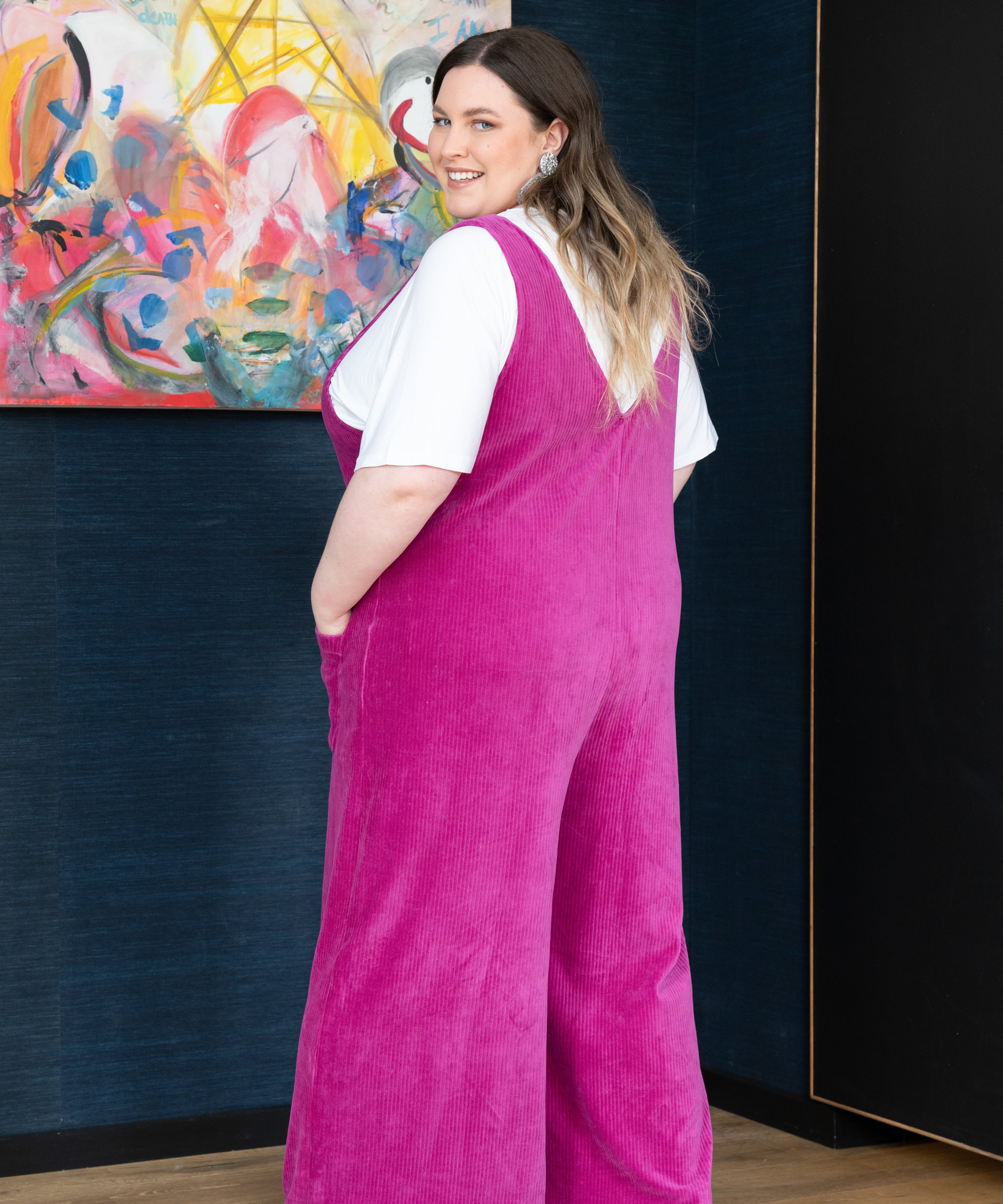 'Meet Lola' plus size overalls, soft, breathable, and stretchy for all seasons.