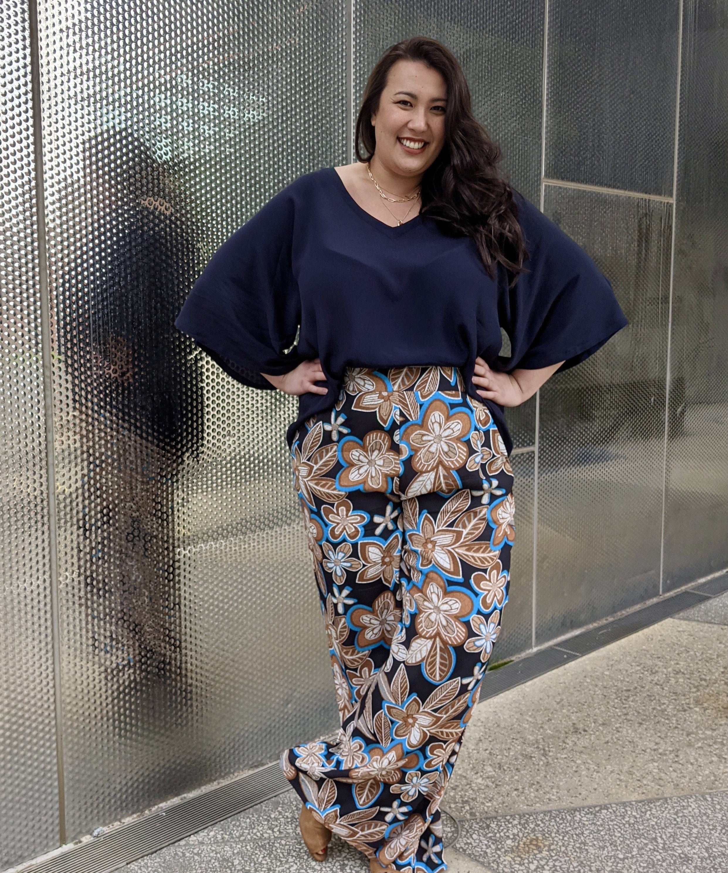Retro Beat Pants in a vintage-inspired design with a wide leg and high waist, perfect for plus size fashion.