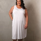 'EMILY' Bamboo Singlet Dress - White